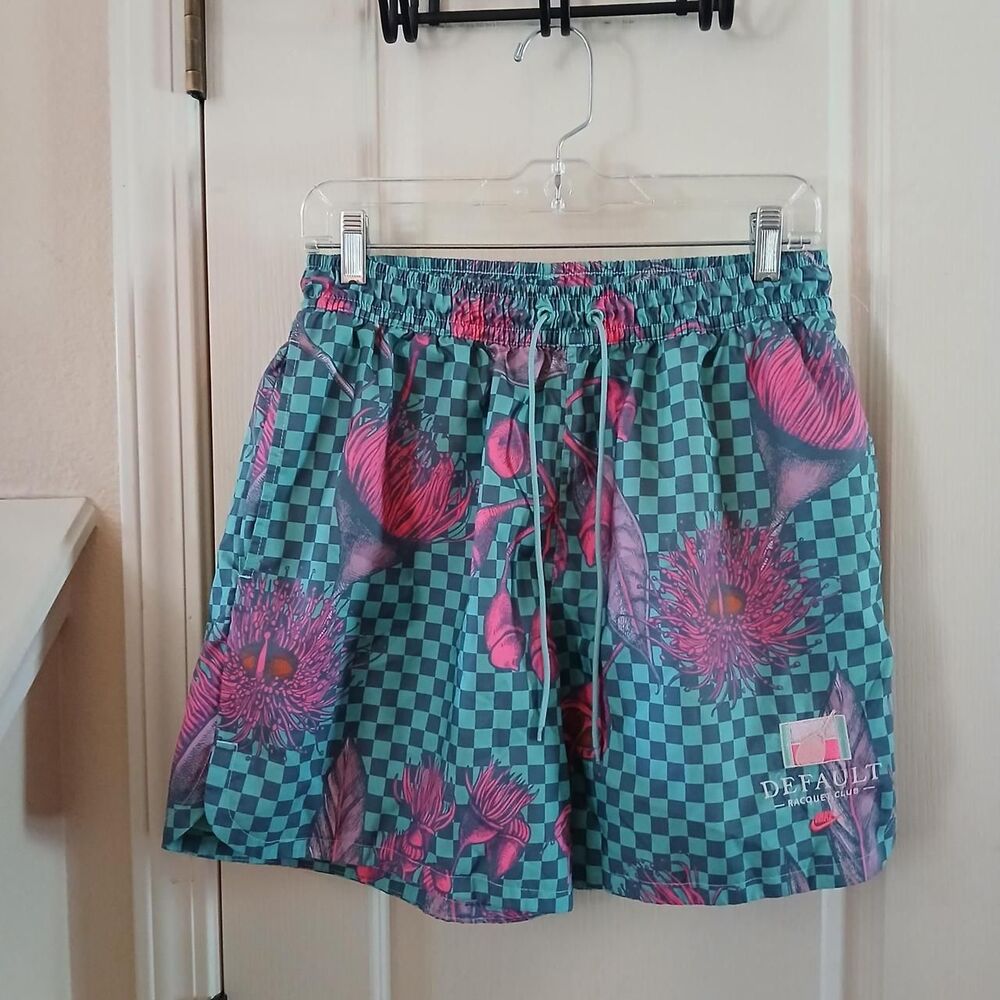 Nike Sportswear Swim Trunk Board Shorts Default Racquet Club Floral Teal Mens M